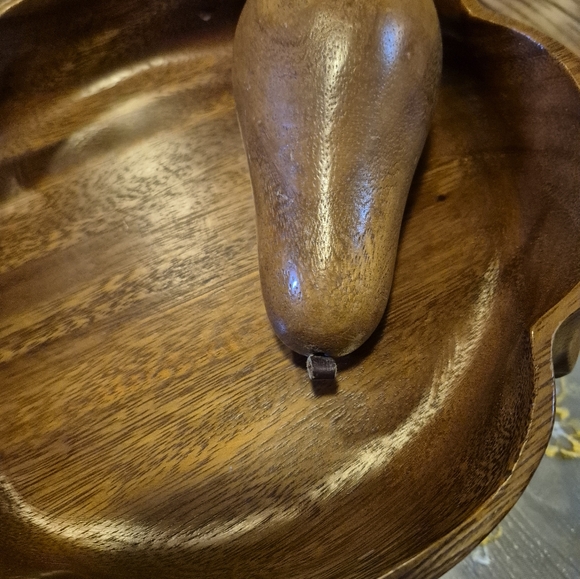 Wooden Fruit Bowl Decor MCM Vintage - Picture 12 of 16
